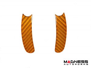 FIAT 500 ABARTH Paddle Shifter Trim Kit - Carbon Fiber - Orange Candy